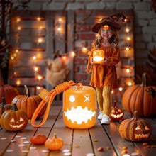 Dual-Expression Halloween Pumpkin Night Light with 7 Modes, Pull-String Control, and Rechargeable Battery – Spooky Festival Decor, Kids' Handheld Prop, and Cozy Bedside Lamp (3PCS)
