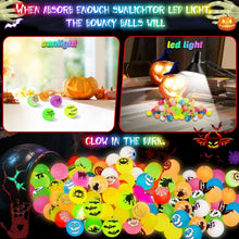 100 PCS Halloween Party Favors, Halloween Glow in The Dark Bouncy Balls | Trick or Treat Goodie Bag Fillers, Halloween Glowing Bouncy Balls Toys for Halloween Party Supplies, Party Favors