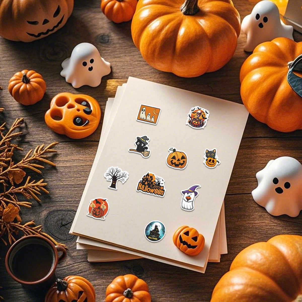 100PCS Non-Repeating Halloween Stickers, Vinyl Waterproof Holiday Stickers | Halloween Goodie Bag Stuffers, Kids and Youth Adult Party Favors Gifts Party Supplies Decorations