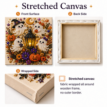 25 x 25cm Halloween Pearl Diamond Painting Kit Ghost Pumpkin DIY Stretched Canvas Wall Art Decoration