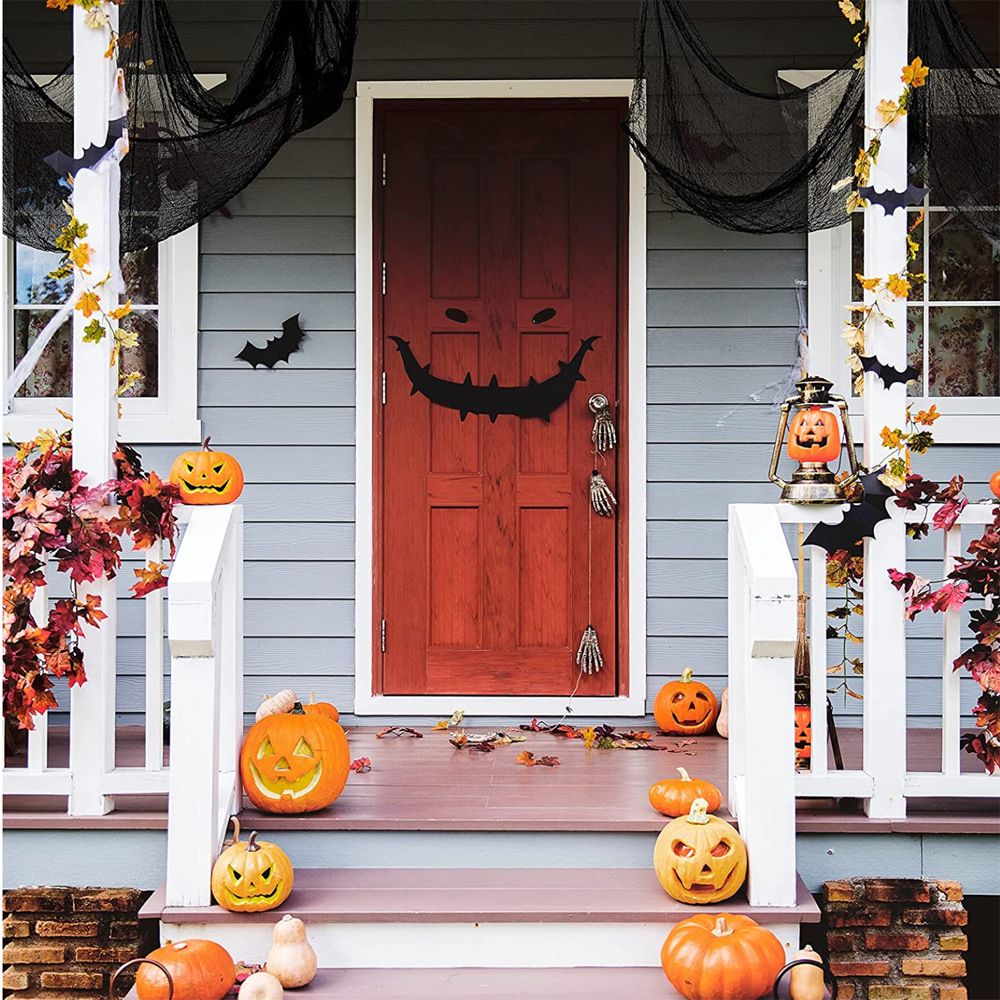 76cmx183cm Halloween Creepy Cloth - Halloween Decorations Clearance - Black Creepy Spooky Halloween Decorations Outdoor Indoor