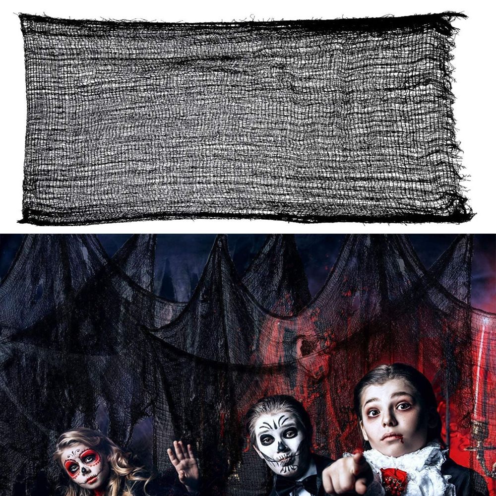 76cmx183cm Halloween Creepy Cloth - Halloween Decorations Clearance - Black Creepy Spooky Halloween Decorations Outdoor Indoor