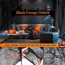 76cmx183cm Halloween Creepy Cloth - Halloween Decorations Clearance - Black Creepy Spooky Halloween Decorations Outdoor Indoor