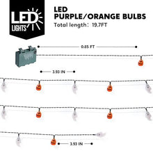 Halloween String Lights for Indoor & Outdoor, Ghost & Pumpkin Decor for Party, Haunted House (White, Orange)