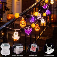 Halloween String Lights for Indoor & Outdoor Party Decorations, Spooky Holiday Ambiance (orange)