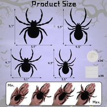 45-Pack 3D Glowing Spiders Halloween Decor for Walls, Mirrors, Windows & Spooky Spaces (purple)