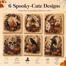 Spooky-Cute Halloween Diamond Art Craft Kit, DIY for Home Decor & Gifting (Orange, Black, Purple)