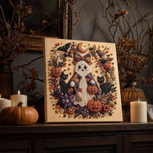 DIY Diamond Art Halloween Ghost Kit for Fall Decor, Ideal for Beginners & All Ages (beige)