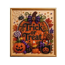 DIY Halloween Diamond Painting Kit for All Ages, Great for Seasonal Home Decorations (Orange)