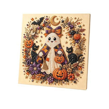 DIY Halloween Ghost Rhinestone Art Kit for Home, Walls, and Seasonal Decor (white)