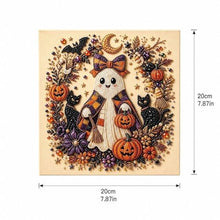 DIY Ghost Halloween Diamond Art Kit for Beginners, Adults & Kids, Fall Craft Decor (light pink)