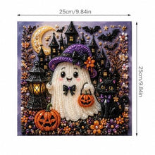 DIY Halloween Ghost Diamond Painting Kit for Wall Decor, Fun Craft for Beginners (purple)