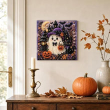 DIY Halloween Ghost Diamond Painting Kit for Wall Decor, Fun Craft for Beginners (purple)