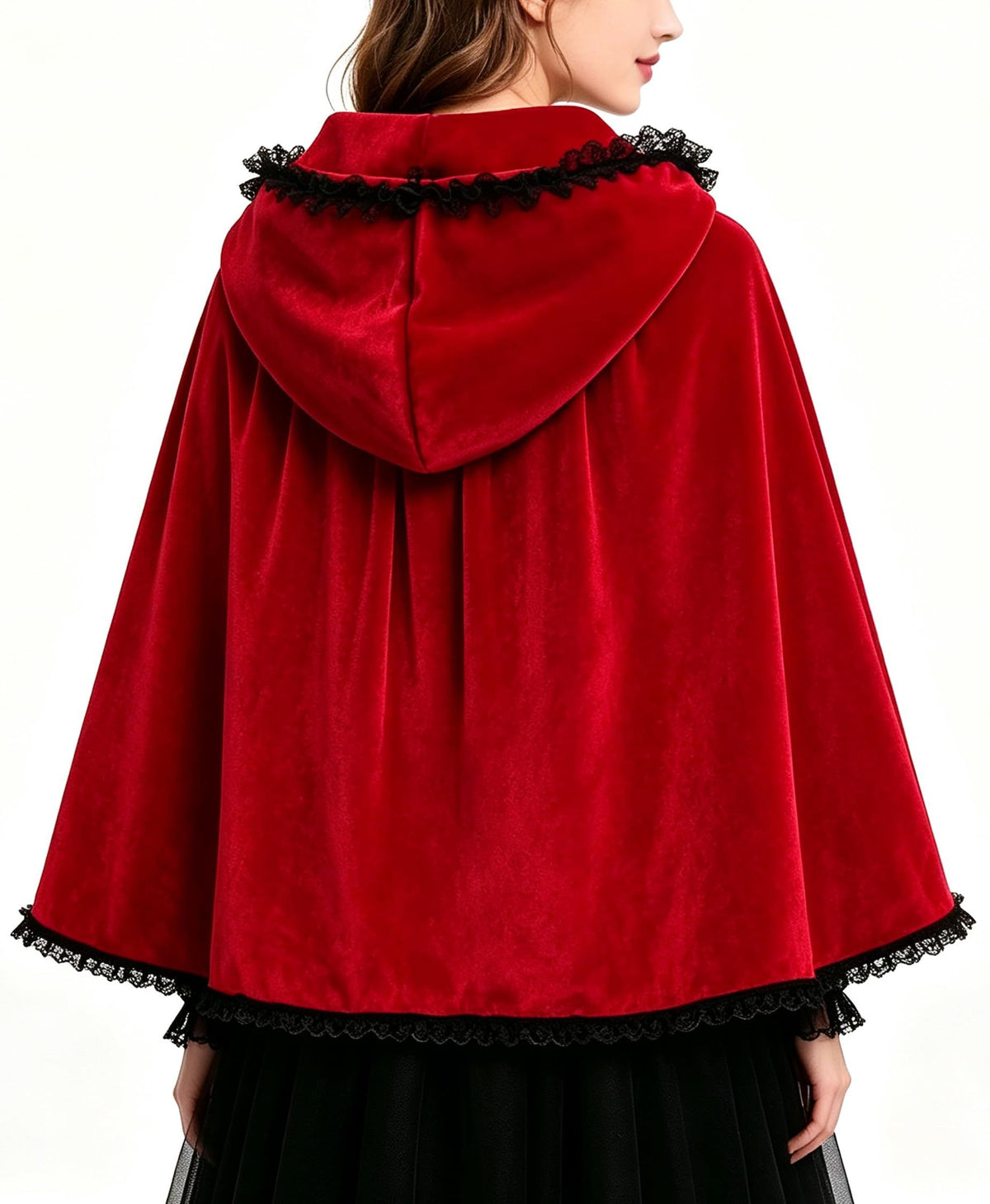 2pcsWomens Halloween Cape for Cosplay, Themed Parties & Dress-Up Events (Red)