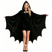 Spooky Bat Cloak for Halloween, Cosplay, Costume Parties and Themed Events (black)