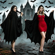Spooky Bat Cloak for Halloween, Cosplay, Costume Parties and Themed Events (black)