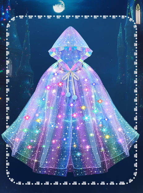 Girls' Princess Dress-Up Set for Halloween, Birthday Parties, and Daily Pretend Play (rainbow)