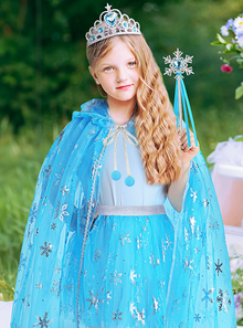 Girls' Princess Dress-Up Set for Halloween, Birthday Parties, and Daily Pretend Play (rainbow)