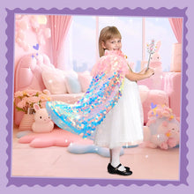 9PCSKids' Mermaid Princess Dress-Up Set for Pretend Play, Birthday Parties & Halloween (Pink)
