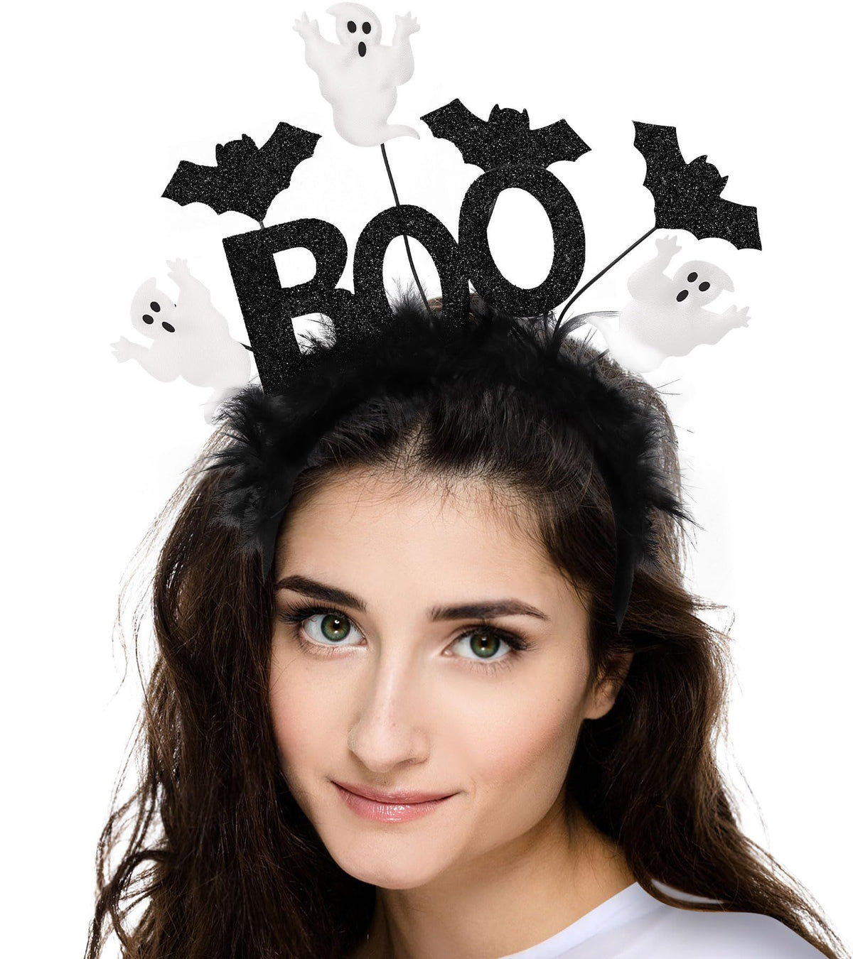 4pcsWomen's Ghost Costume Set for Halloween Trick-or-Treating & Themed Parties (white)