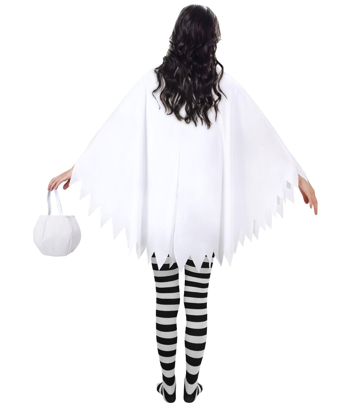 4pcsWomen's Ghost Costume Set for Halloween Trick-or-Treating & Themed Parties (white)