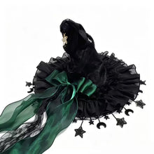 Black Witch Hat Star Ornaments Halloween Accessory Cosplay Hat Themed Party Hat - Purple - Size 01