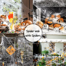 Spider Web Decor Halloween Spider Web Black Spiders Halloween Decorations - White - Size 01