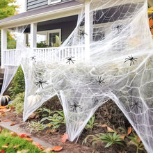 Spider Web Decor Halloween Spider Web Black Spiders Halloween Decorations - White - Size 01