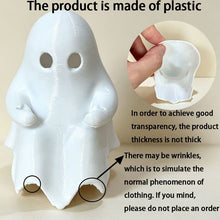 Ghost Lamp Reading Light Spooky Decor Book Lover Gift Halloween Decoration Cozy - White - Size 01