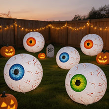 Giant Inflatable Eyeball Lights Halloween Party Decor Spooky Inflatable - Yellow - Size 40cm