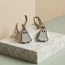 Ghost Earrings Hoop Earrings Spooky Jewelry Halloween Accessories Women'S - Silver - Size 01