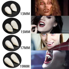 Cosplay Vampire Fangs Fake Teeth for Halloween Costume Party Dress Up 2PCS Prop Set - 13mm-1Piar