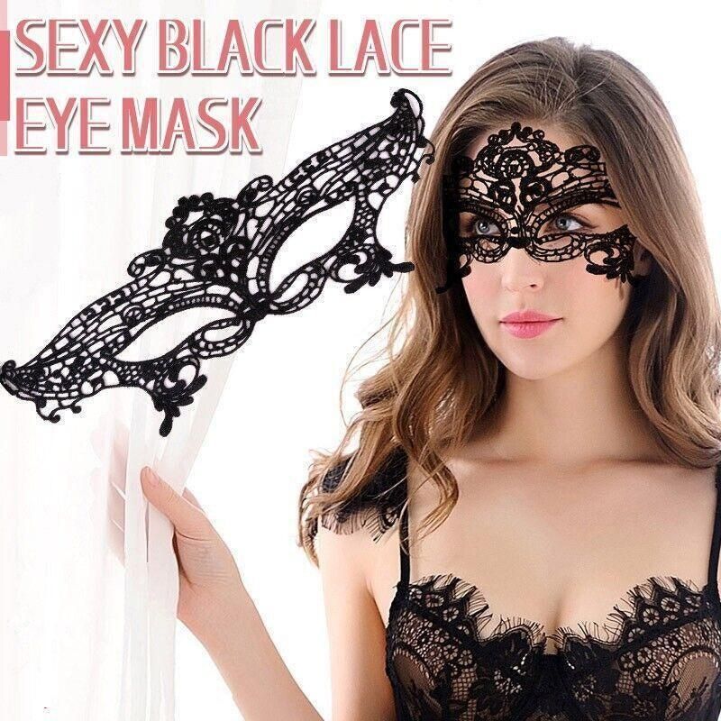 Black Lace Masquerade Eye Mask for Costume Party Ball Halloween Fancy Dress Women