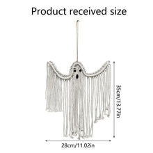 Halloween Ghost Hanging Decoration Handwoven Cotton for Home Party Yard Porch
