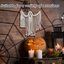 Halloween Ghost Hanging Decoration Handwoven Cotton for Home Party Yard Porch