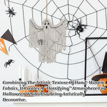 Halloween Ghost Hanging Decoration Handwoven Cotton for Home Party Yard Porch