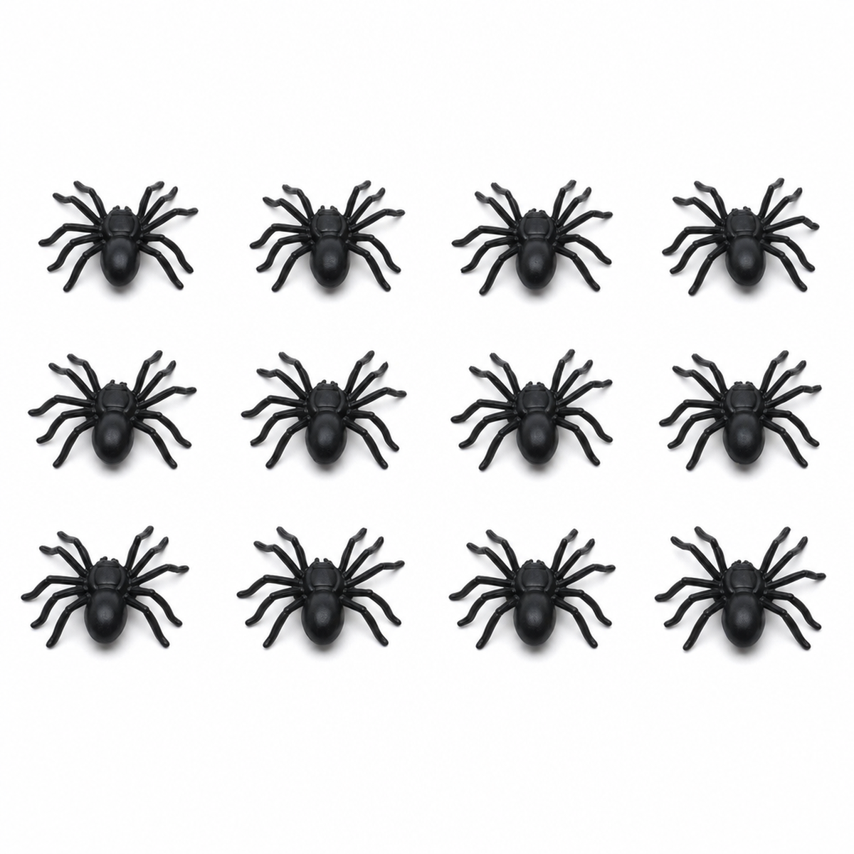 12x MINI FAKE SPIDERS Trick Halloween Scary Arachnids Joke Prank Small Gag Toy Bug