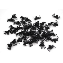 36x MINI FAKE SPIDERS Trick Halloween Scary Arachnids Joke Prank Small Gag Toy Bug