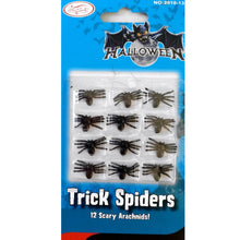 36x MINI FAKE SPIDERS Trick Halloween Scary Arachnids Joke Prank Small Gag Toy Bug