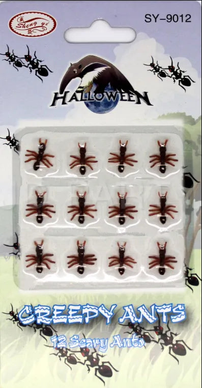 24x MINI FAKE ANTS Trick Halloween Scary Creepy Joke Prank Small Gag Toy Bug