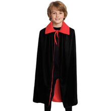 Halloween Kids Fancy Cape Red Black Long Cloak Coat Witch Ghost Vampire Costume