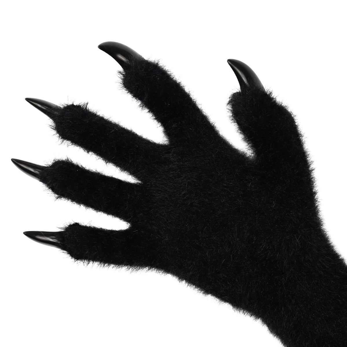 1 Pair Purple Realistic Long Claw Gloves – Halloween Costume Beast Paw Prop with Resin Nails