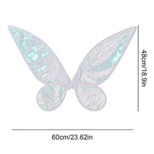 Pink Fairy Shimmering Butterfly Wings Costume with Elastic Shoulder Strap – Iridescent Translucent Angel Dress-Up Wings, Lightweight and Foldable for Girls, Princess Party, Halloween & Cosplay Accessory