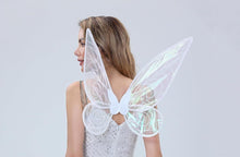 Pink Fairy Shimmering Butterfly Wings Costume with Elastic Shoulder Strap – Iridescent Translucent Angel Dress-Up Wings, Lightweight and Foldable for Girls, Princess Party, Halloween & Cosplay Accessory