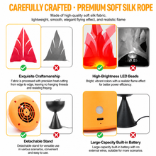 Style-2 LED Halloween Pumpkin Lantern and Simulated Silk Flame Blowing Light with Adjustable Stand and Hanging Chain, Rechargeable Atmosphere Lamp for Party Bar Camping and Home Use