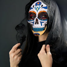 Day of the Dead Sugar Skull Mask - Mexican Dia de los Muertos Painted Skull Face Mask for Halloween & Masquerade (Style 1)