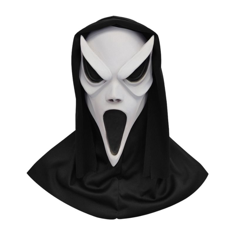 Scream Ghost Face Mask - Halloween Cosplay Latex Hood Mask for Horror Parties, Masquerades and Haunted Houses (Style 14)