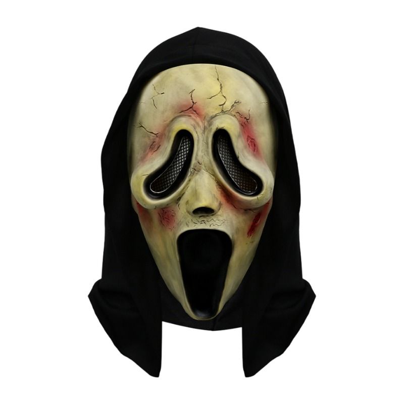 Scream Ghost Face Mask - Halloween Cosplay Latex Hood Mask for Horror Parties, Masquerades and Haunted Houses (Style 3)