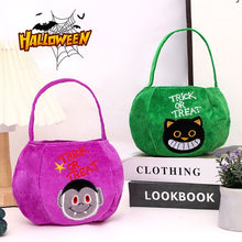 Bat-shaped black bag - Plush Halloween Trick or Treat Candy Bag - Polyester  Tote with Embroidered Face, Lightweight Portable Goody Pouch for  Party Favors and Trick or Treating