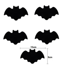 5-pieces 15*9cm Halloween bat-shaped mat - Felt Non-Slip Heat Resistant Table Mat for Party Dining and Gothic Home Deco
